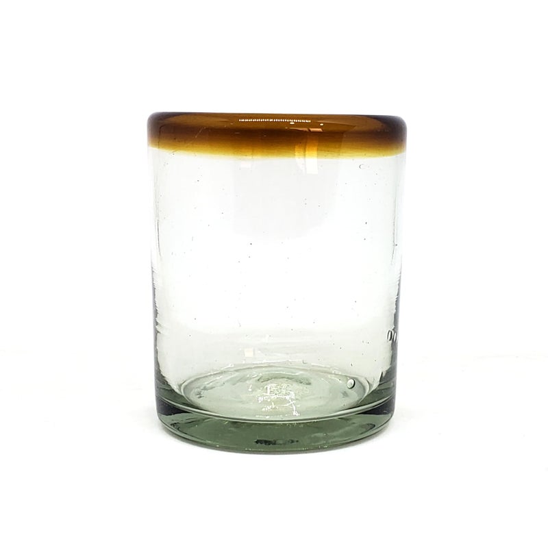 MexHandcraft Amber Rim 10 oz Tumblers (set of 6), Recycled Glass, Lead-free, Toxin-Free (Tumbler) - Image 3